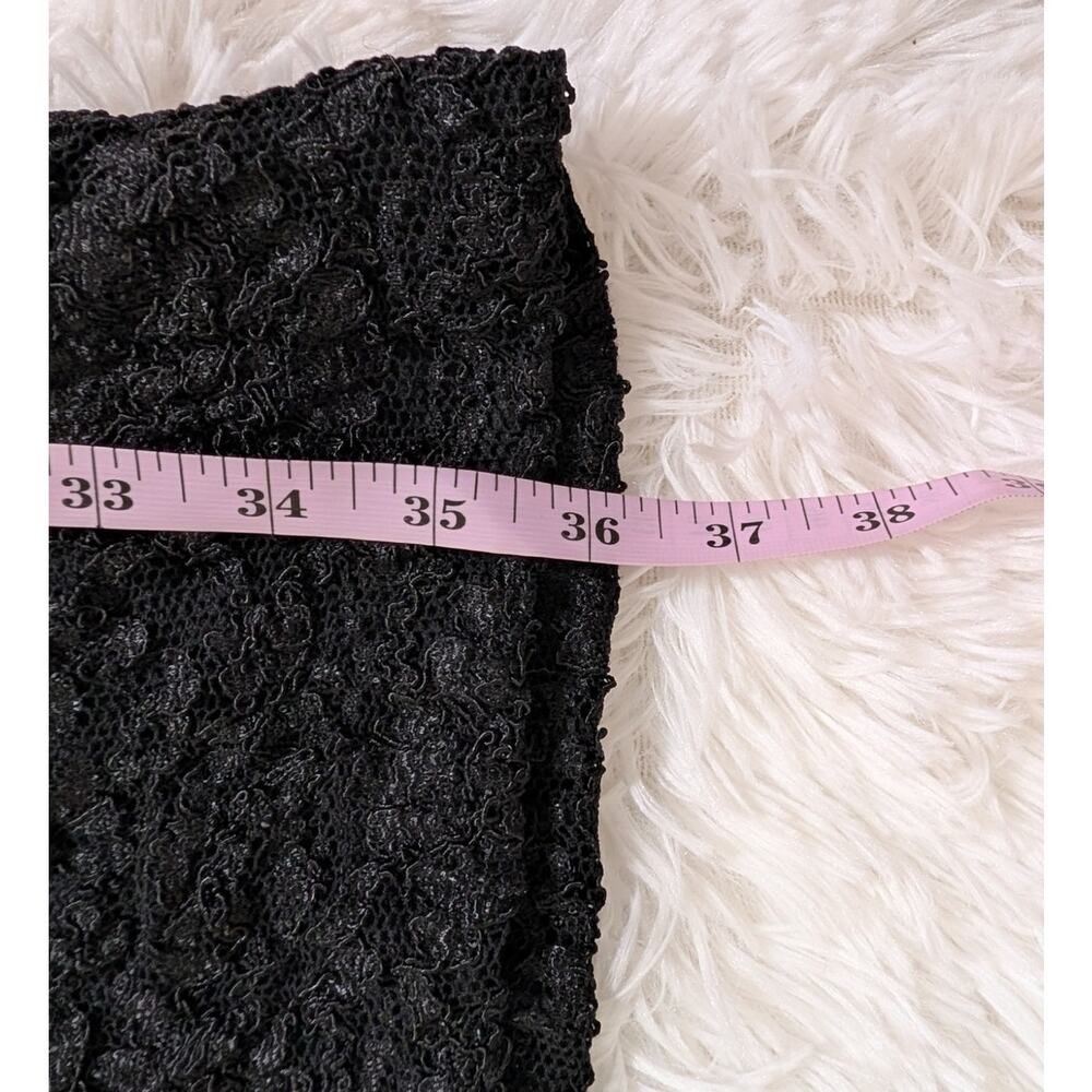 Vintage 80s Betsy & Adam Black Lace Beaded Cocktail Party Dress USA - Picture 8 of 16